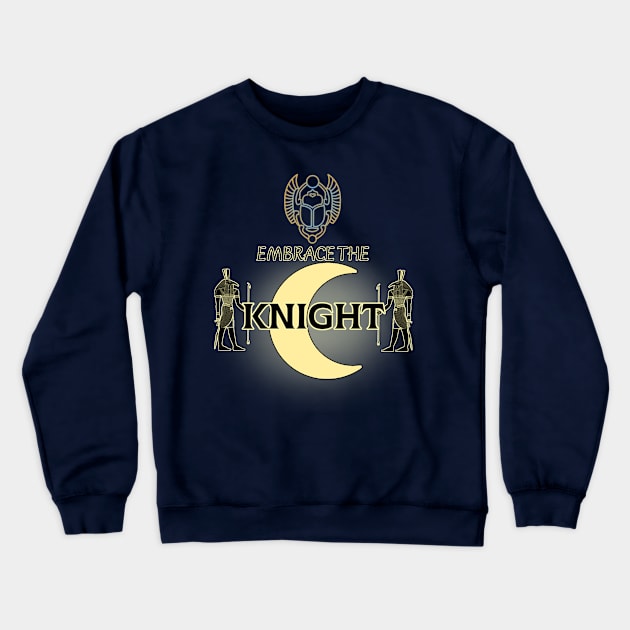 Embrace the Knight Moon Egyptian Hero Crewneck Sweatshirt by Smagnaferous